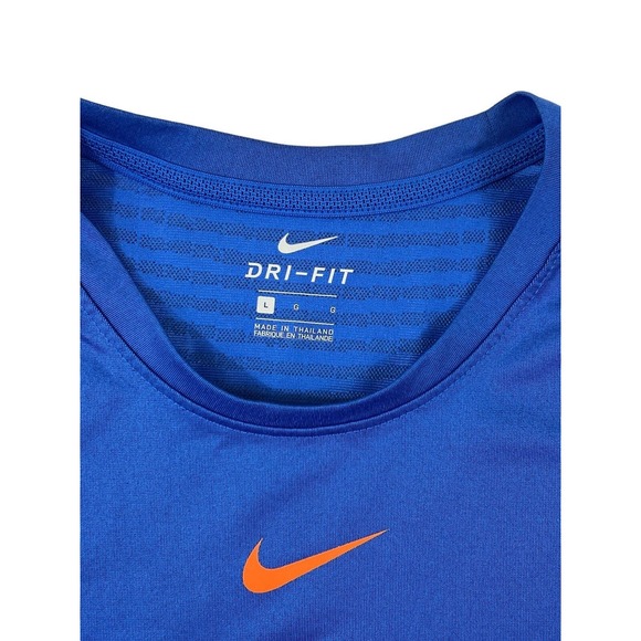 Nike Dri-Fit On Field Engineered‎ Blue Short Sleeve T-Shirt Sz L Boise Bronco - Picture 4 of 5